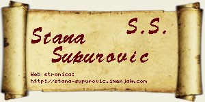 Stana Supurović vizit kartica